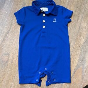 Me and Henry Blue Collared Baby Romper 6-9 month